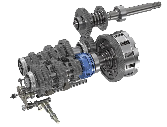 E-Clutch, DCT ve Y-AMT sistemlerinin çalışma mantığını anlatan teknik illüstrasyon